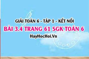 Giải bài 3.4 trang 61 Toán 6 Tập 1 SGK Kết nối tri thức